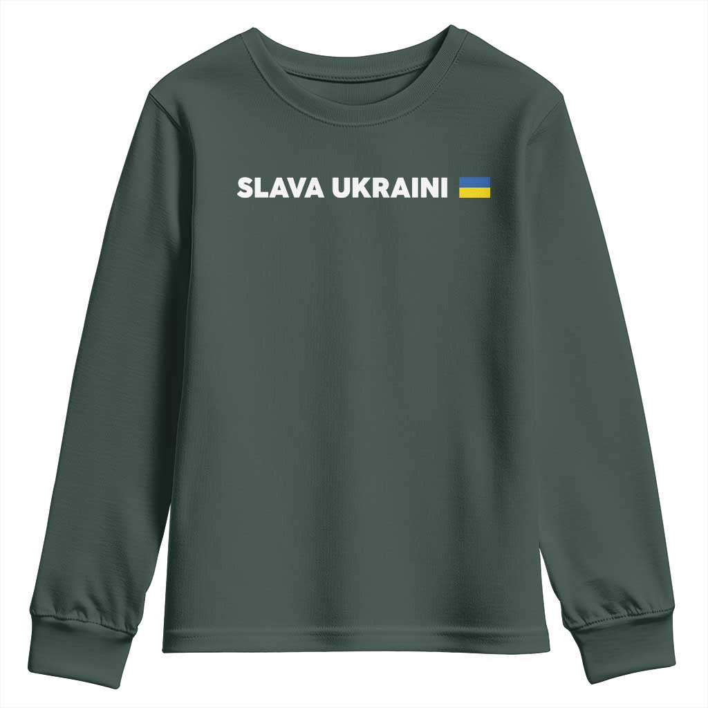 Slava Ukraini Ukraine Flag Youth Sweatshirt Ukrainian Pride