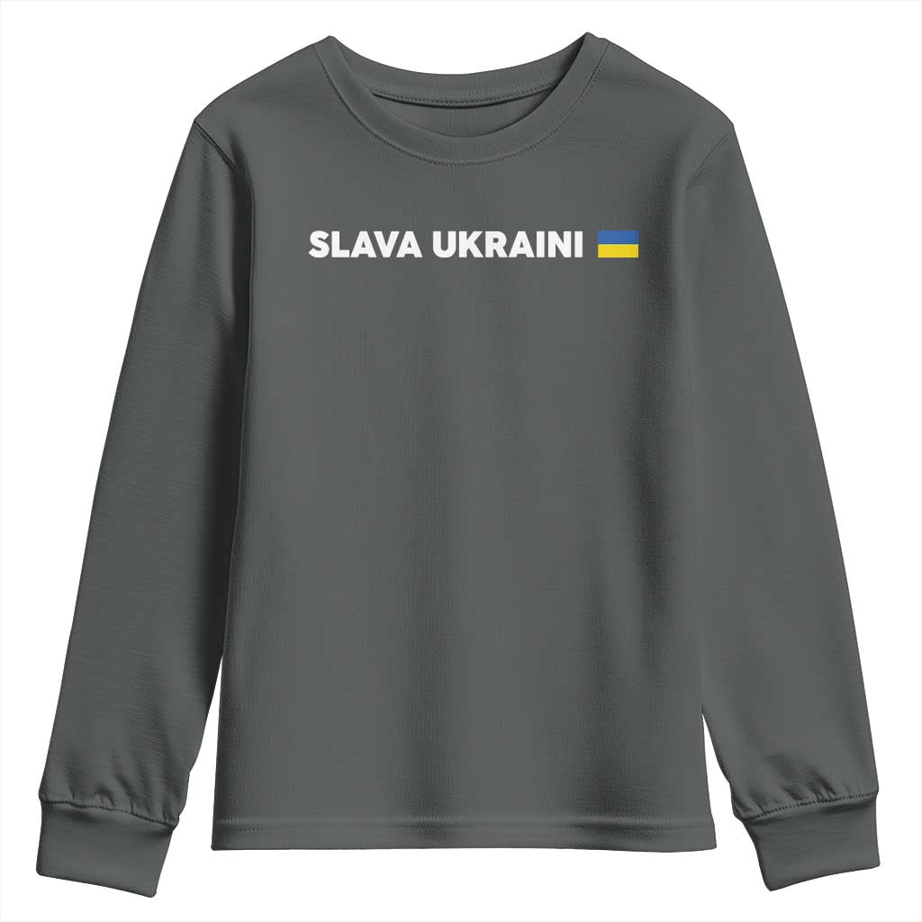Slava Ukraini Ukraine Flag Youth Sweatshirt Ukrainian Pride