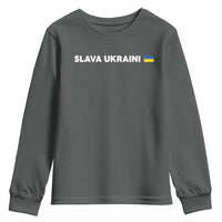 Slava Ukraini Ukraine Flag Youth Sweatshirt Ukrainian Pride