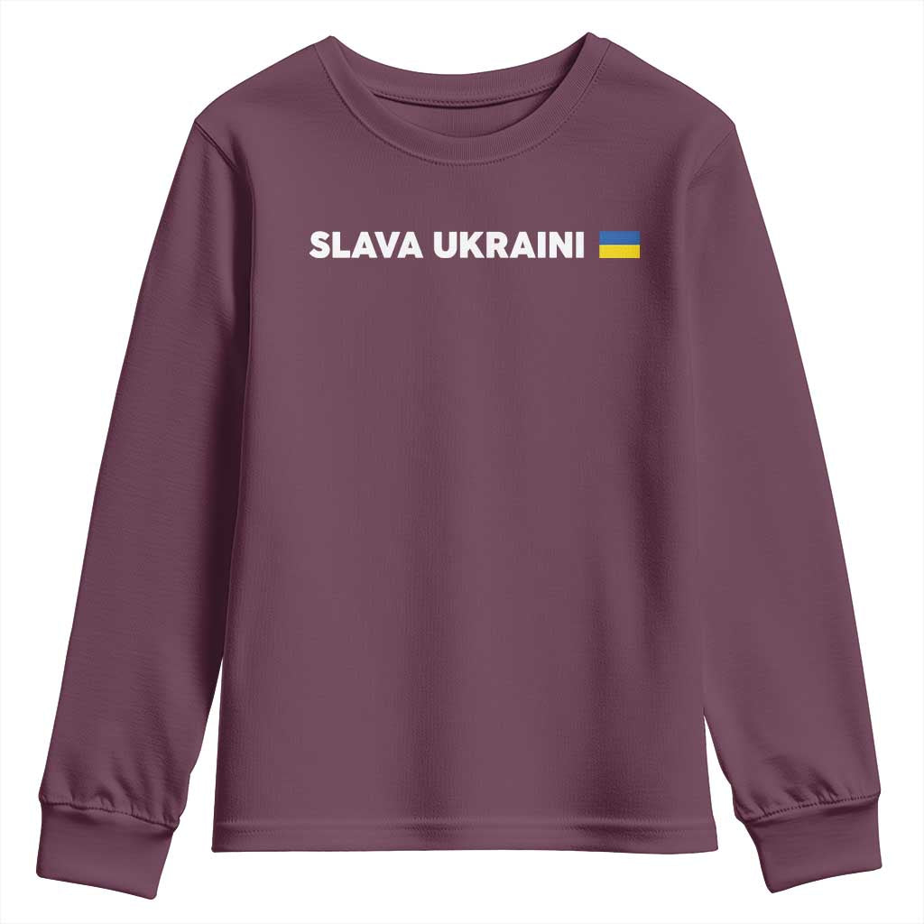 Slava Ukraini Ukraine Flag Youth Sweatshirt Ukrainian Pride