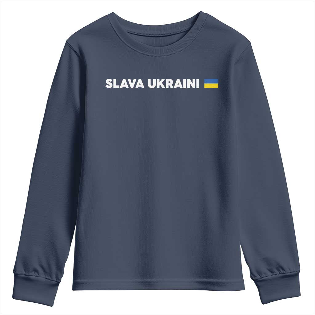 Slava Ukraini Ukraine Flag Youth Sweatshirt Ukrainian Pride