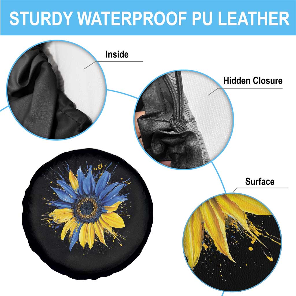 Sunflower Ukraine Flag Spare Tire Cover Patriot Patriotic Ukraine Ukrainian National Flag