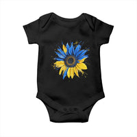 Sunflower Ukraine Flag Baby Onesie Patriot Patriotic Ukraine Ukrainian National Flag