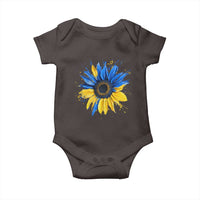 Sunflower Ukraine Flag Baby Onesie Patriot Patriotic Ukraine Ukrainian National Flag