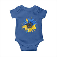 Sunflower Ukraine Flag Baby Onesie Patriot Patriotic Ukraine Ukrainian National Flag
