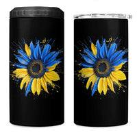 Sunflower Ukraine Flag 4 in 1 Can Cooler Tumbler Patriot Patriotic Ukraine Ukrainian National Flag
