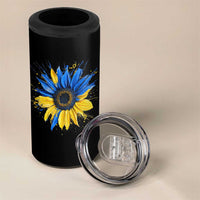 Sunflower Ukraine Flag 4 in 1 Can Cooler Tumbler Patriot Patriotic Ukraine Ukrainian National Flag