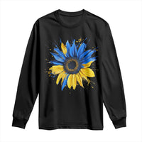 Sunflower Ukraine Flag Long Sleeve Shirt Patriot Patriotic Ukraine Ukrainian National Flag