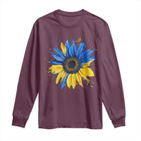 Sunflower Ukraine Flag Long Sleeve Shirt Patriot Patriotic Ukraine Ukrainian National Flag