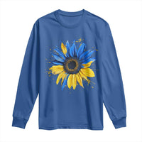 Sunflower Ukraine Flag Long Sleeve Shirt Patriot Patriotic Ukraine Ukrainian National Flag
