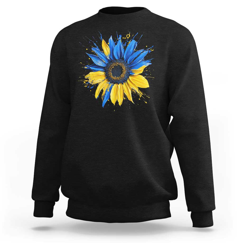 Sunflower Ukraine Flag Sweatshirt Patriot Patriotic Ukraine Ukrainian National Flag