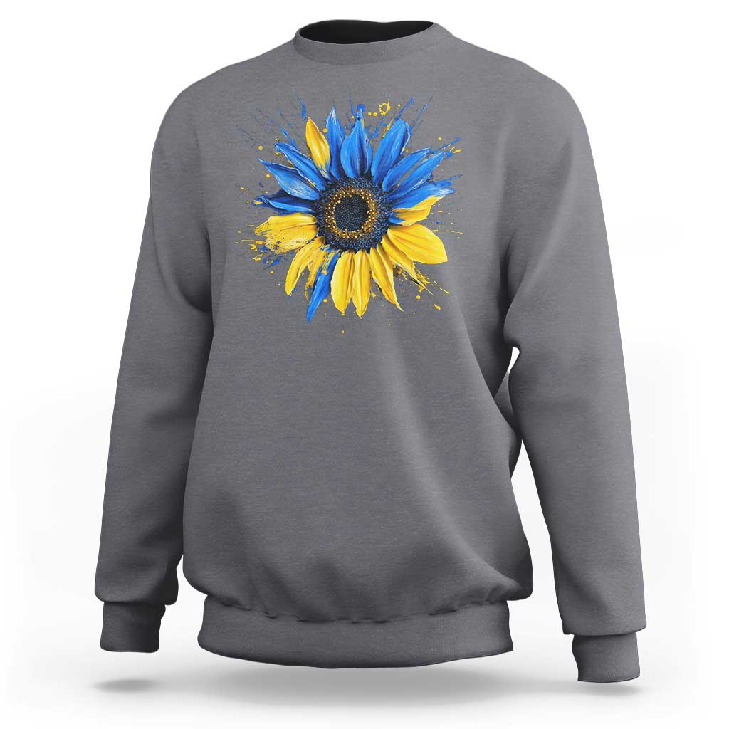 Sunflower Ukraine Flag Sweatshirt Patriot Patriotic Ukraine Ukrainian National Flag