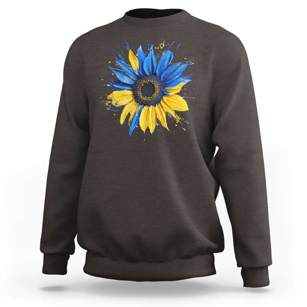 Sunflower Ukraine Flag Sweatshirt Patriot Patriotic Ukraine Ukrainian National Flag