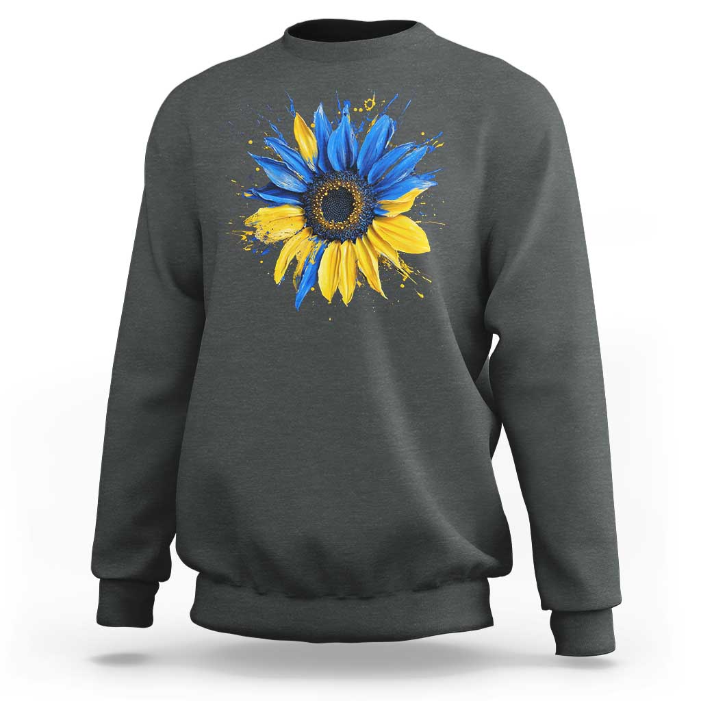 Sunflower Ukraine Flag Sweatshirt Patriot Patriotic Ukraine Ukrainian National Flag