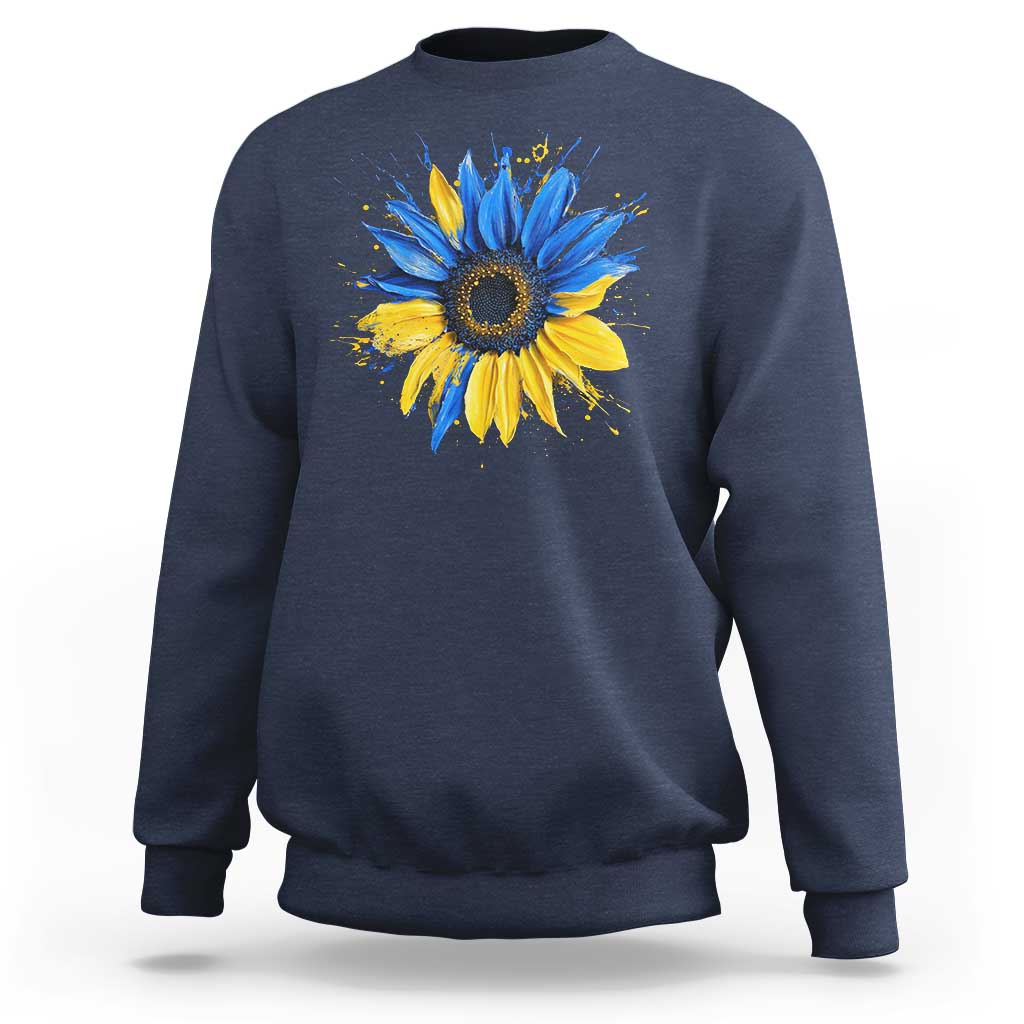 Sunflower Ukraine Flag Sweatshirt Patriot Patriotic Ukraine Ukrainian National Flag