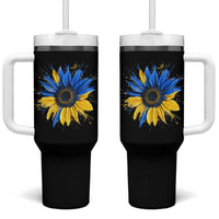 Sunflower Ukraine Flag Tumbler With Handle Patriot Patriotic Ukraine Ukrainian National Flag