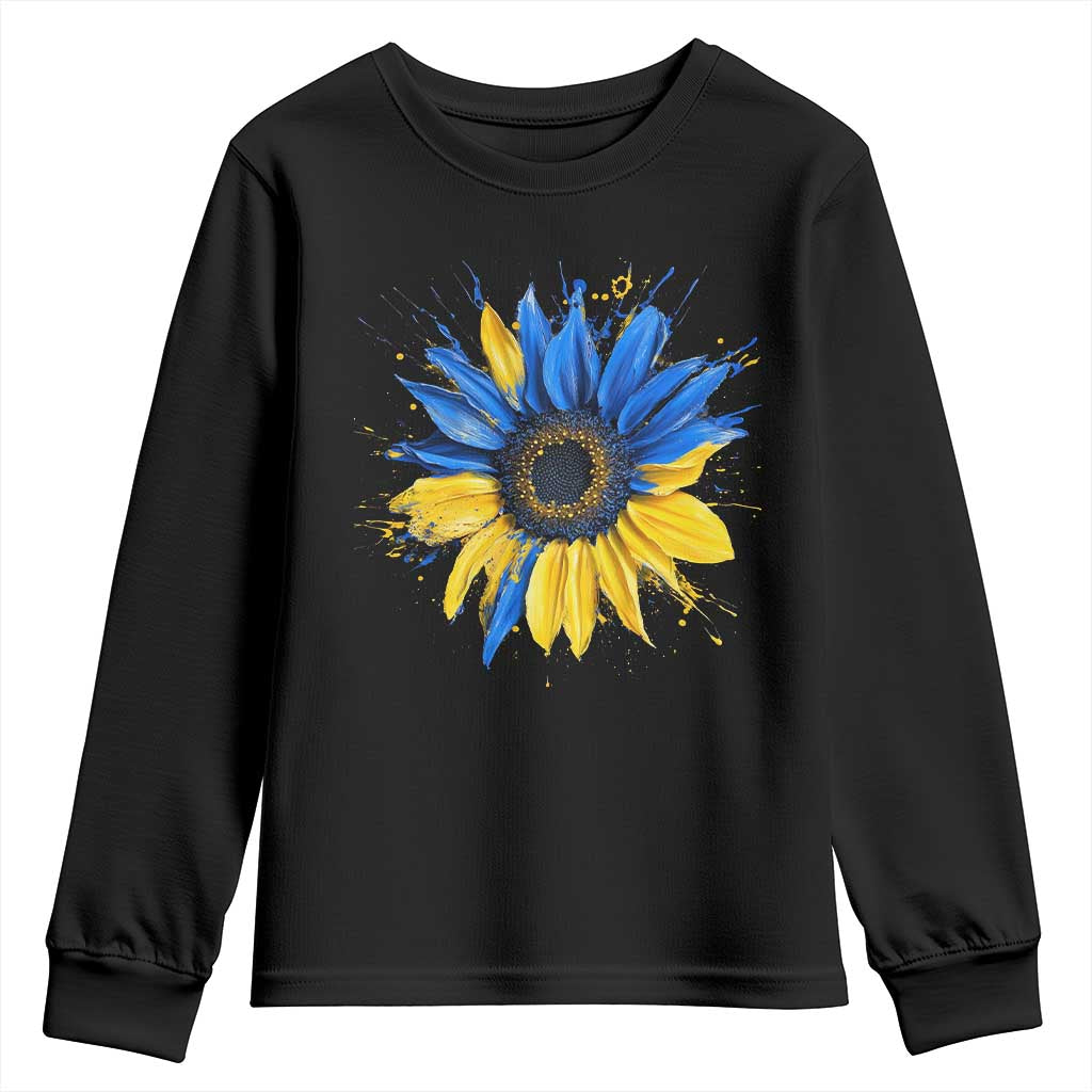 Sunflower Ukraine Flag Youth Sweatshirt Patriot Patriotic Ukraine Ukrainian National Flag