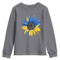 Sunflower Ukraine Flag Youth Sweatshirt Patriot Patriotic Ukraine Ukrainian National Flag