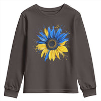 Sunflower Ukraine Flag Youth Sweatshirt Patriot Patriotic Ukraine Ukrainian National Flag