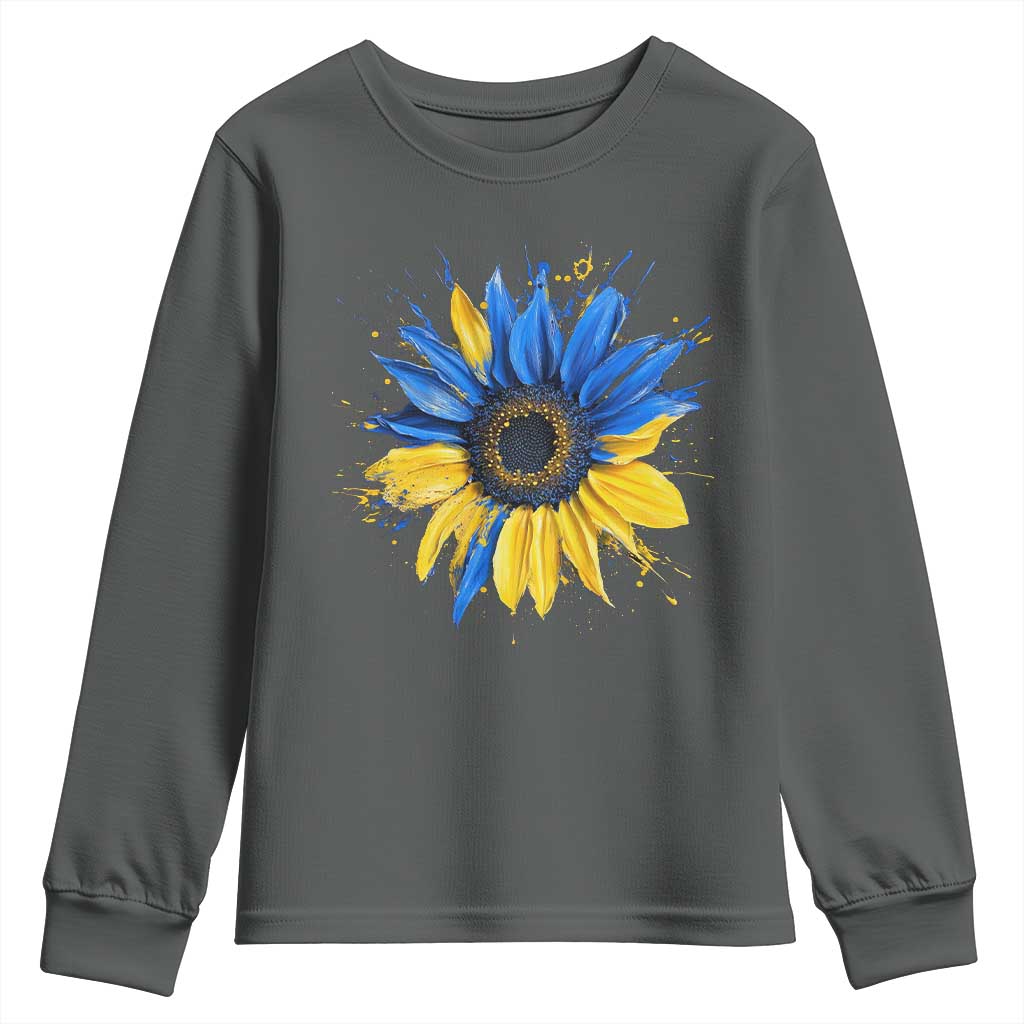 Sunflower Ukraine Flag Youth Sweatshirt Patriot Patriotic Ukraine Ukrainian National Flag