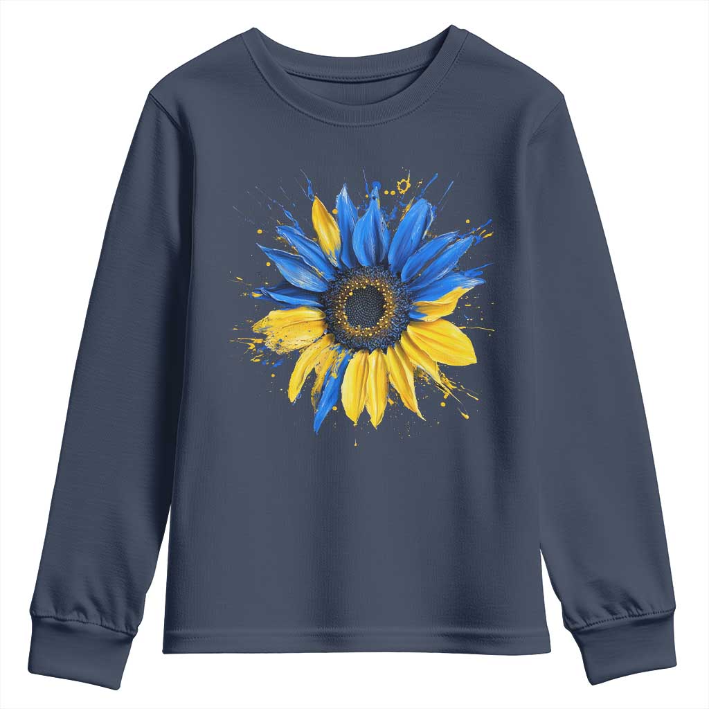 Sunflower Ukraine Flag Youth Sweatshirt Patriot Patriotic Ukraine Ukrainian National Flag