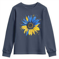 Sunflower Ukraine Flag Youth Sweatshirt Patriot Patriotic Ukraine Ukrainian National Flag