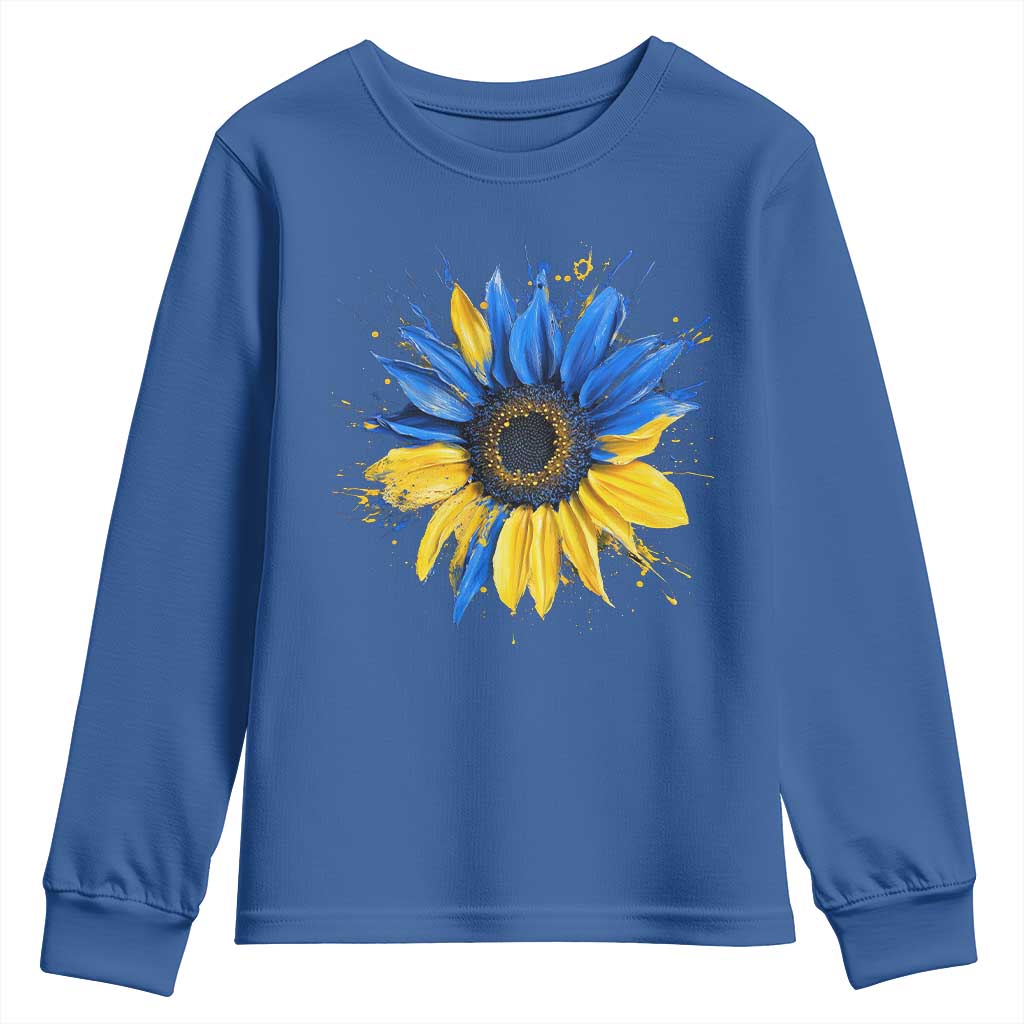 Sunflower Ukraine Flag Youth Sweatshirt Patriot Patriotic Ukraine Ukrainian National Flag