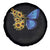 Sunflower Butterfly Ukraine Flag Spare Tire Cover