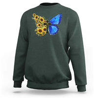 Sunflower Butterfly Ukraine Flag Sweatshirt
