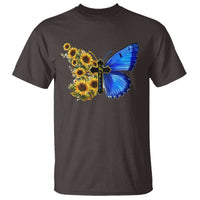 Sunflower Butterfly Ukraine Flag T Shirt