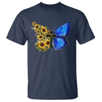 Sunflower Butterfly Ukraine Flag T Shirt