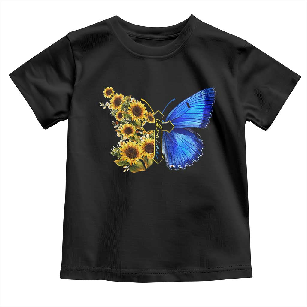Sunflower Butterfly Ukraine Flag Toddler T Shirt
