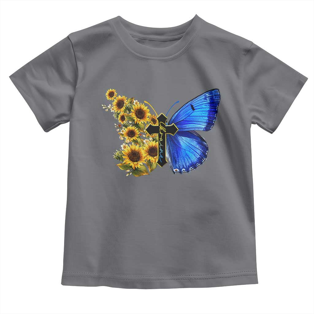 Sunflower Butterfly Ukraine Flag Toddler T Shirt