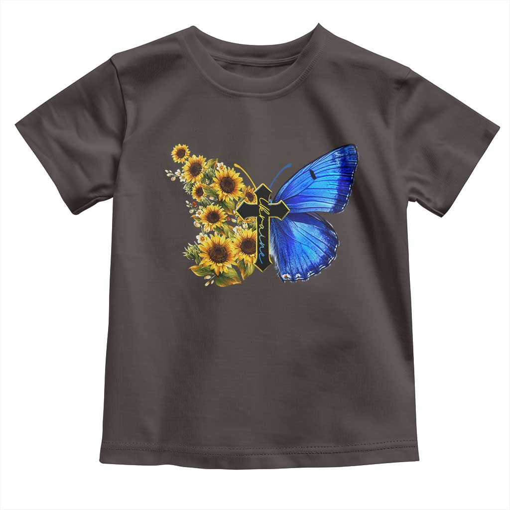 Sunflower Butterfly Ukraine Flag Toddler T Shirt