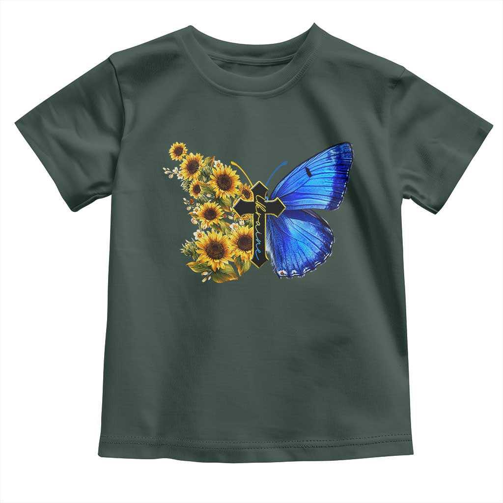 Sunflower Butterfly Ukraine Flag Toddler T Shirt