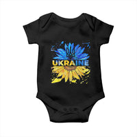 Ukraine Sunflower Ukrainian Flag Baby Onesie
