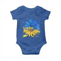 Ukraine Sunflower Ukrainian Flag Baby Onesie