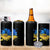 Ukraine Sunflower Ukrainian Flag 4 in 1 Can Cooler Tumbler