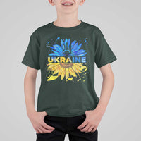 Ukraine Sunflower Ukrainian Flag T Shirt For Kid