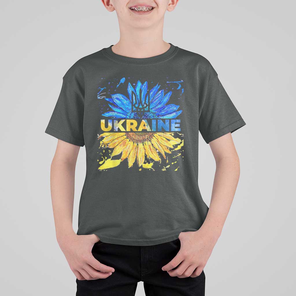 Ukraine Sunflower Ukrainian Flag T Shirt For Kid