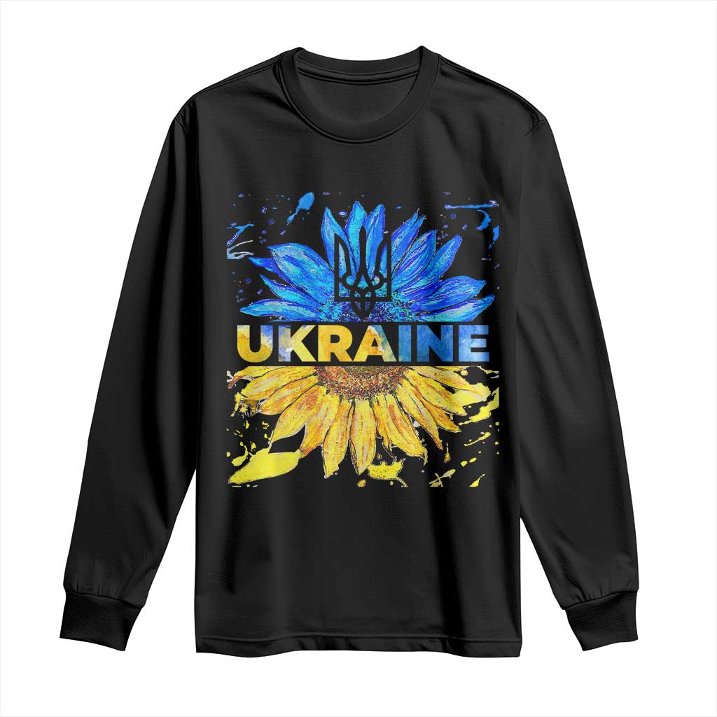 Ukraine Sunflower Ukrainian Flag Long Sleeve Shirt