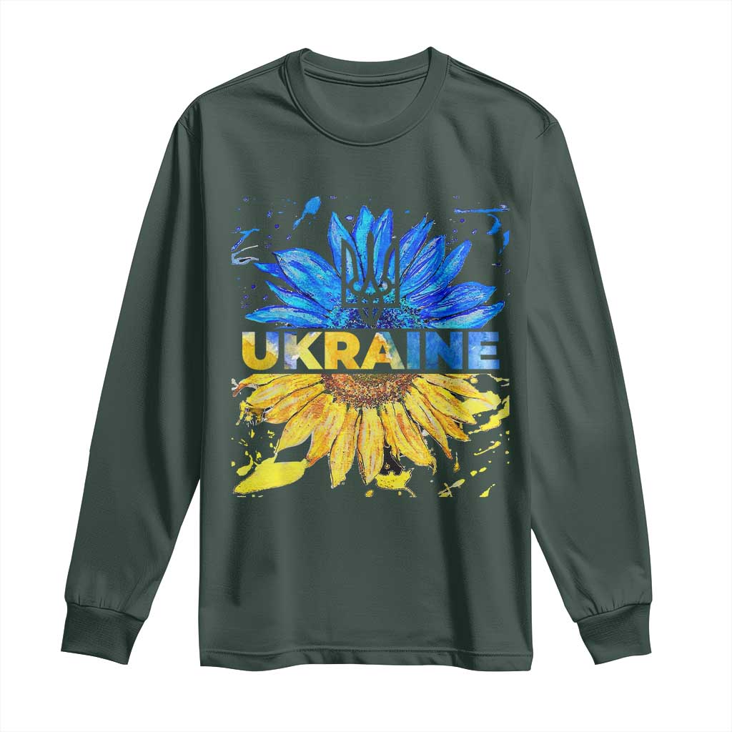 Ukraine Sunflower Ukrainian Flag Long Sleeve Shirt