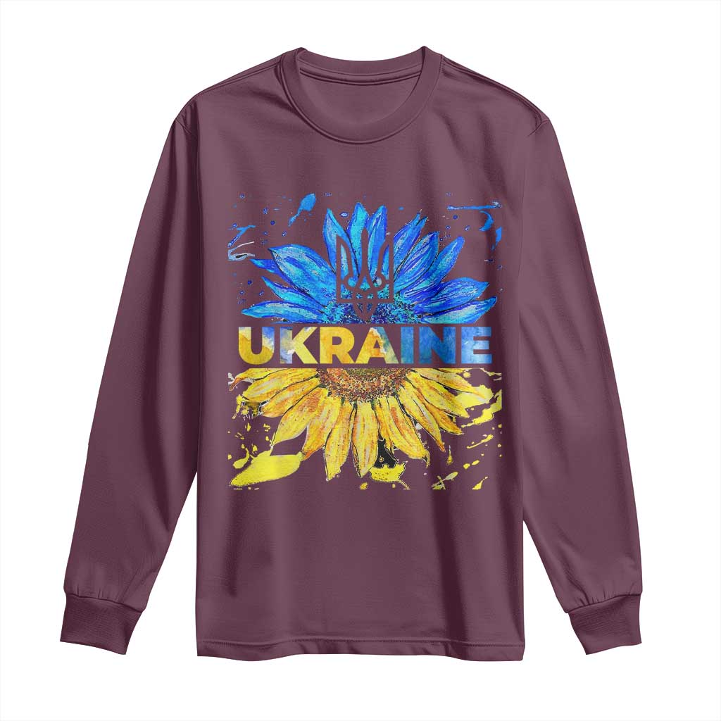 Ukraine Sunflower Ukrainian Flag Long Sleeve Shirt