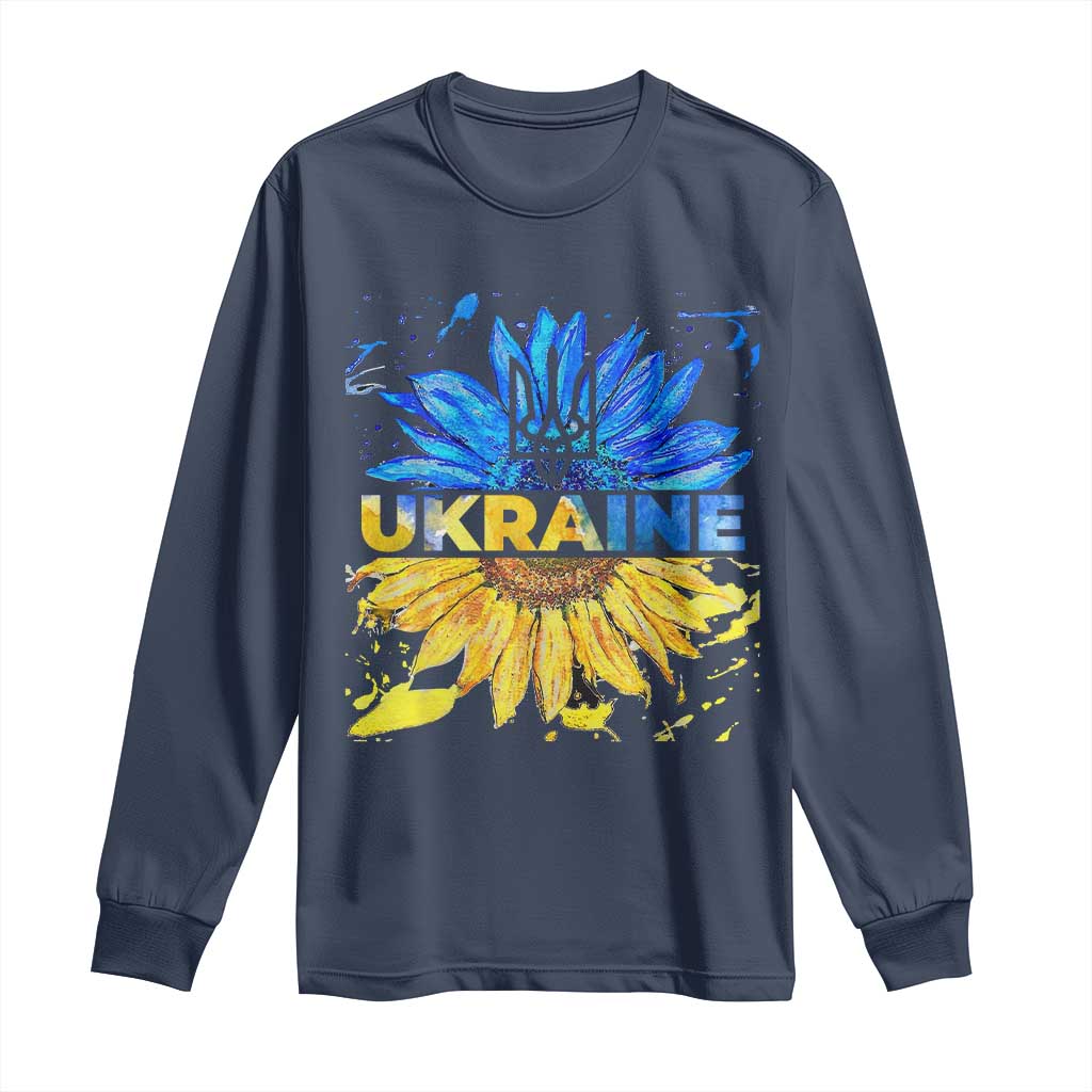 Ukraine Sunflower Ukrainian Flag Long Sleeve Shirt