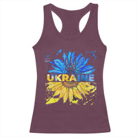 Ukraine Sunflower Ukrainian Flag Racerback Tank Top