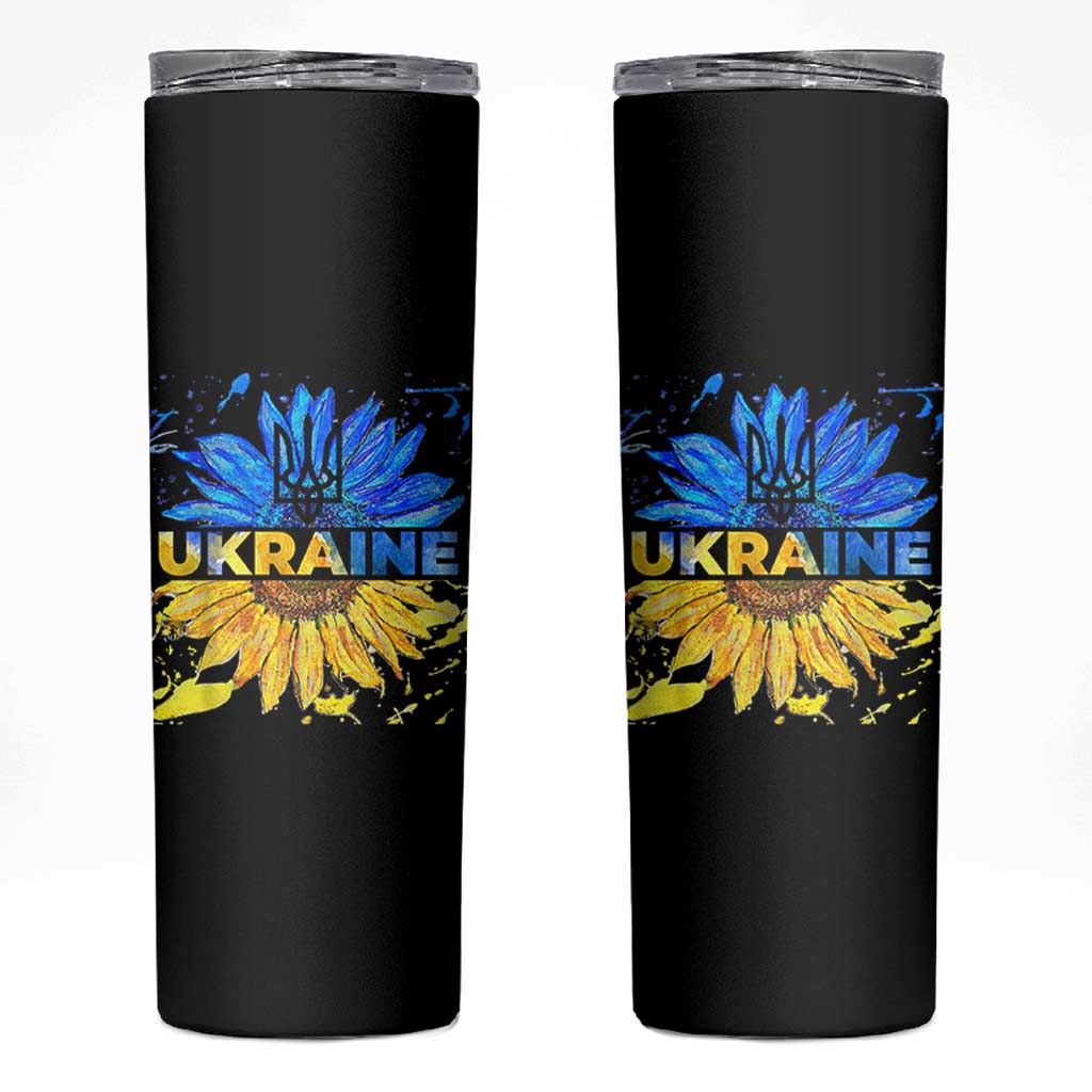 Ukraine Sunflower Ukrainian Flag Skinny Tumbler
