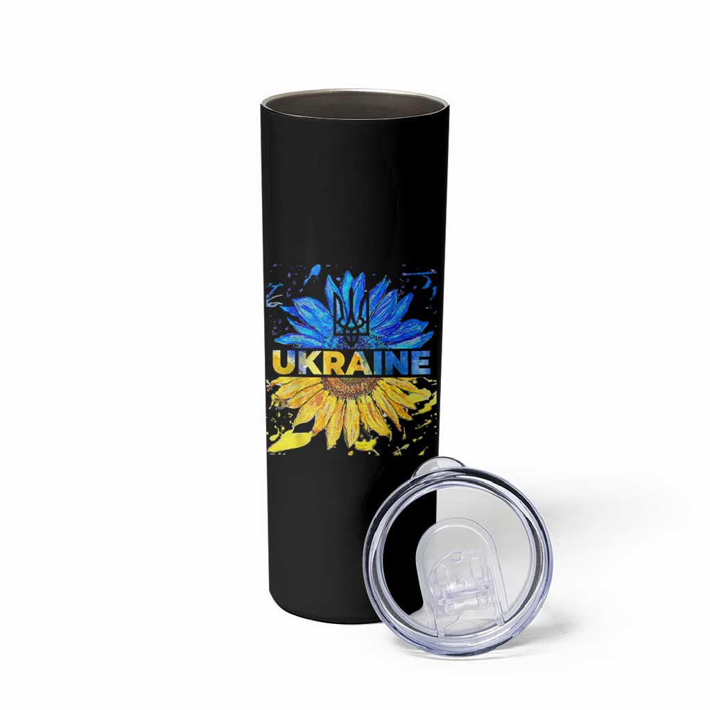 Ukraine Sunflower Ukrainian Flag Skinny Tumbler