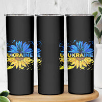 Ukraine Sunflower Ukrainian Flag Skinny Tumbler