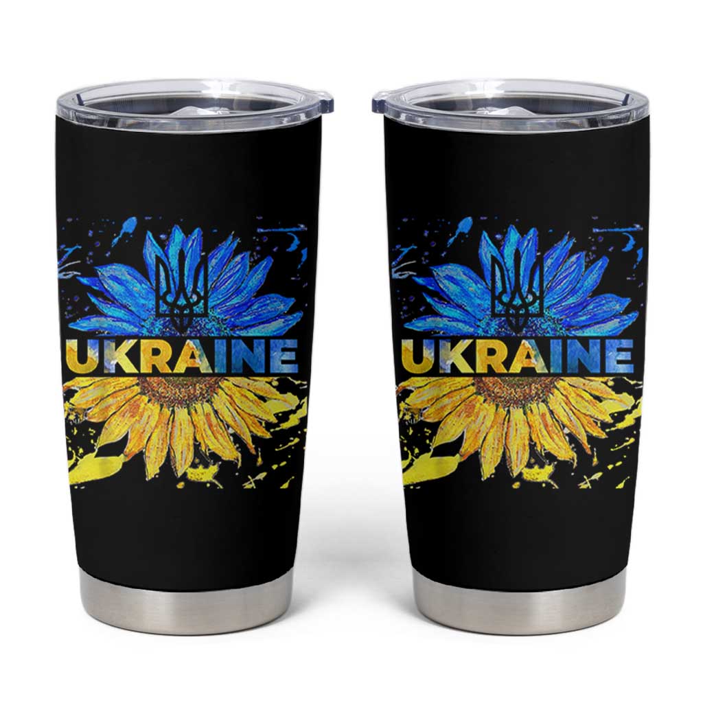 Ukraine Sunflower Ukrainian Flag Tumbler Cup