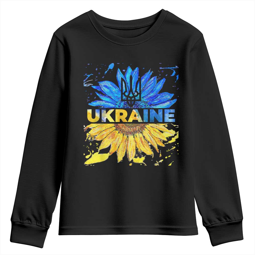 Ukraine Sunflower Ukrainian Flag Youth Sweatshirt